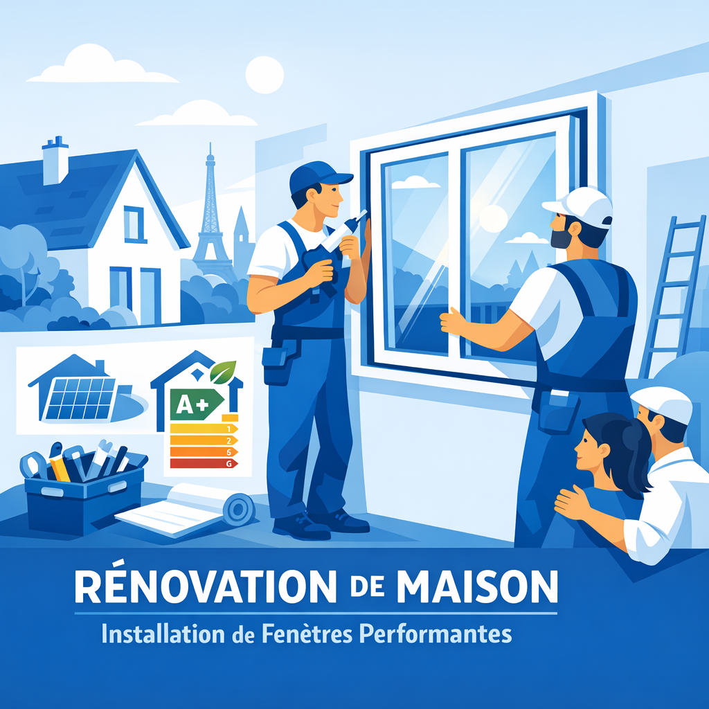 Pose de fenêtres double vitrage performantes pour un projet éco-PTZ fenêtres