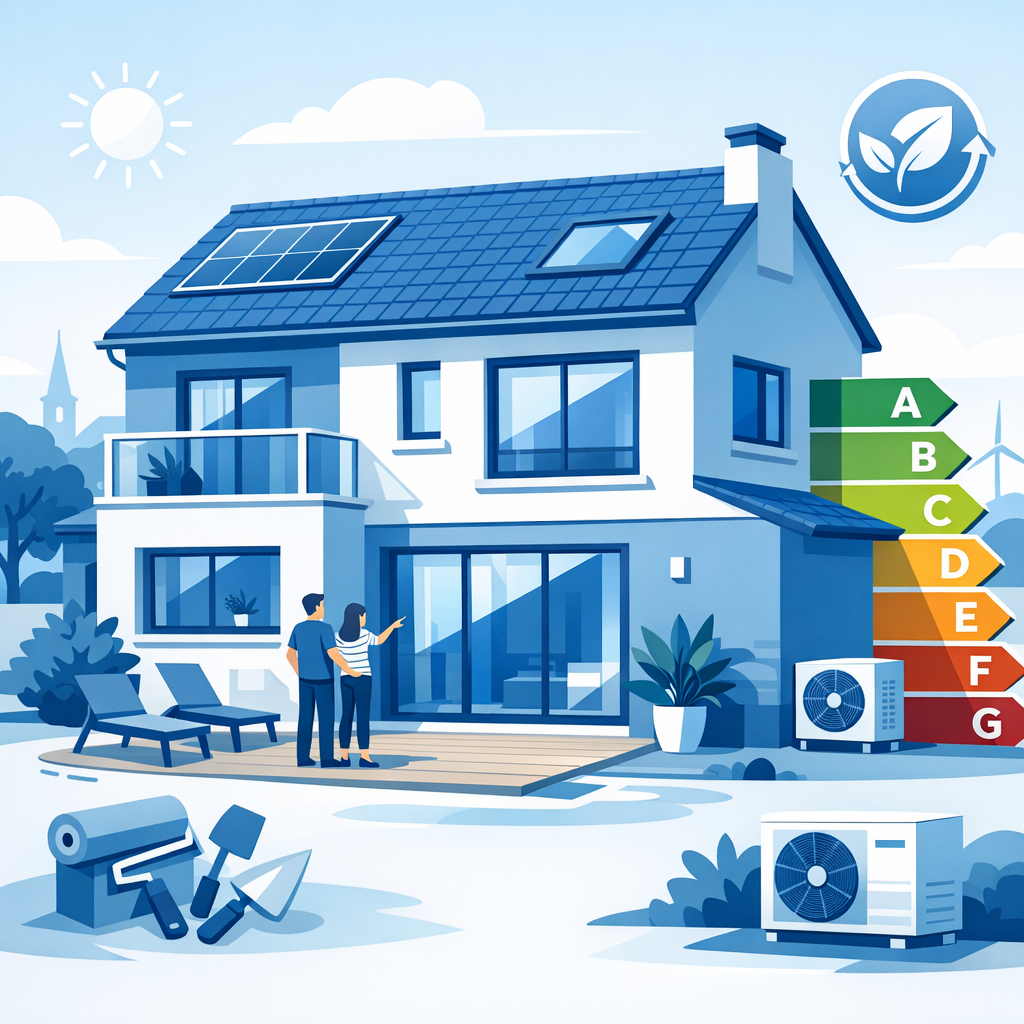 Fenêtre performante installée sur une maison basse consommation en France